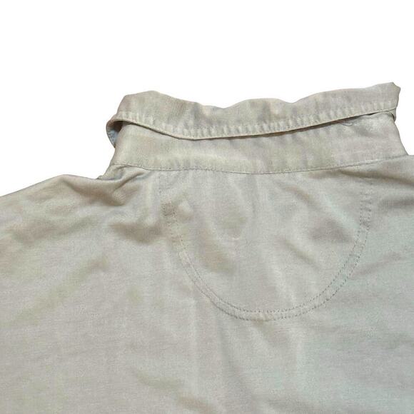 VINTAGE VTG 1946 Jersey Knit Garment Dyed Sage Green Polo Men's Sz L - Picture 5 of 9